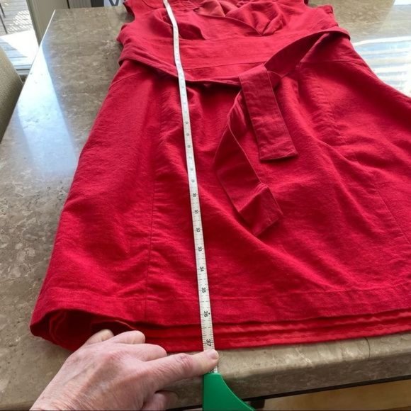 Lori?M?Collection?womens red sleeveless dress size 14 - Picture 8 of 9